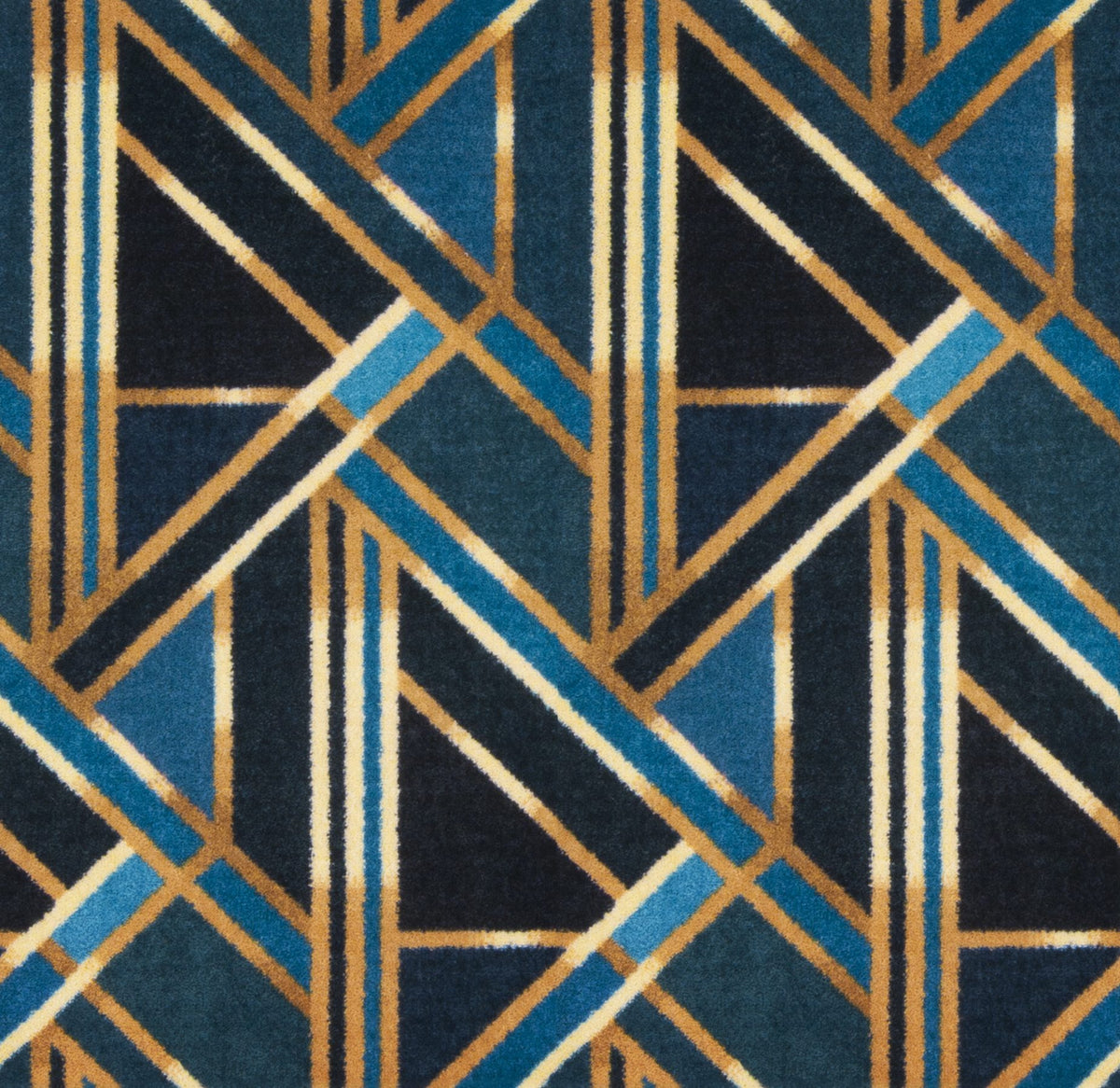 Moderne home theater carpet in Azure — pattern detail, 13'6 inch broadloom