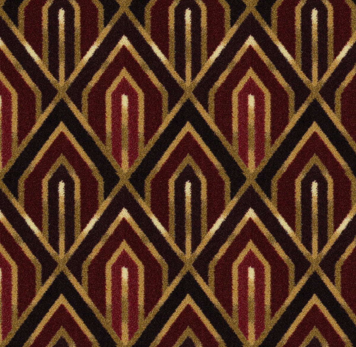 Pinnacle home theater carpet in Ruby — pattern detail, 13'6 inch broadloom