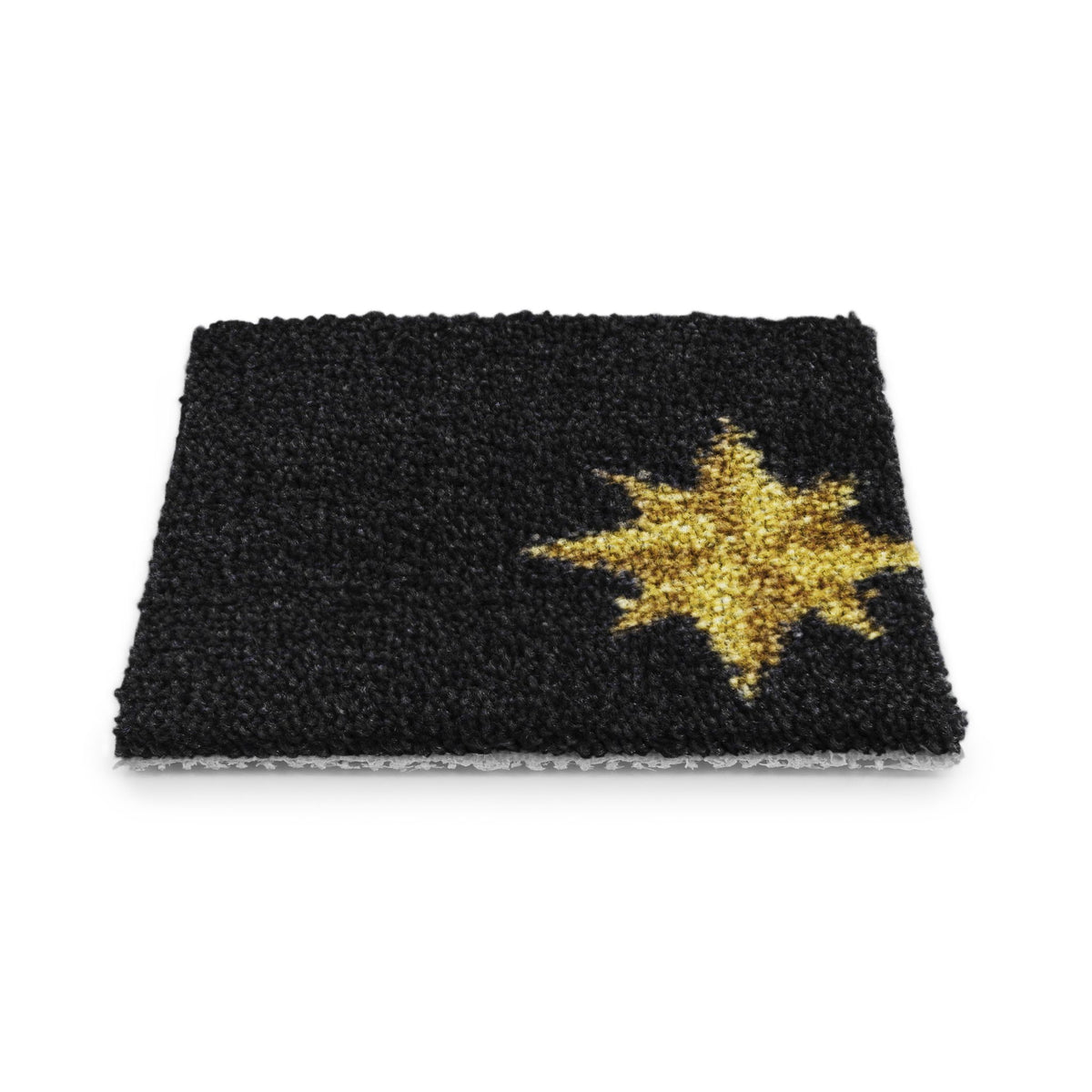 Walk of Fame carpet in Black — close-up of star motif and cut pile